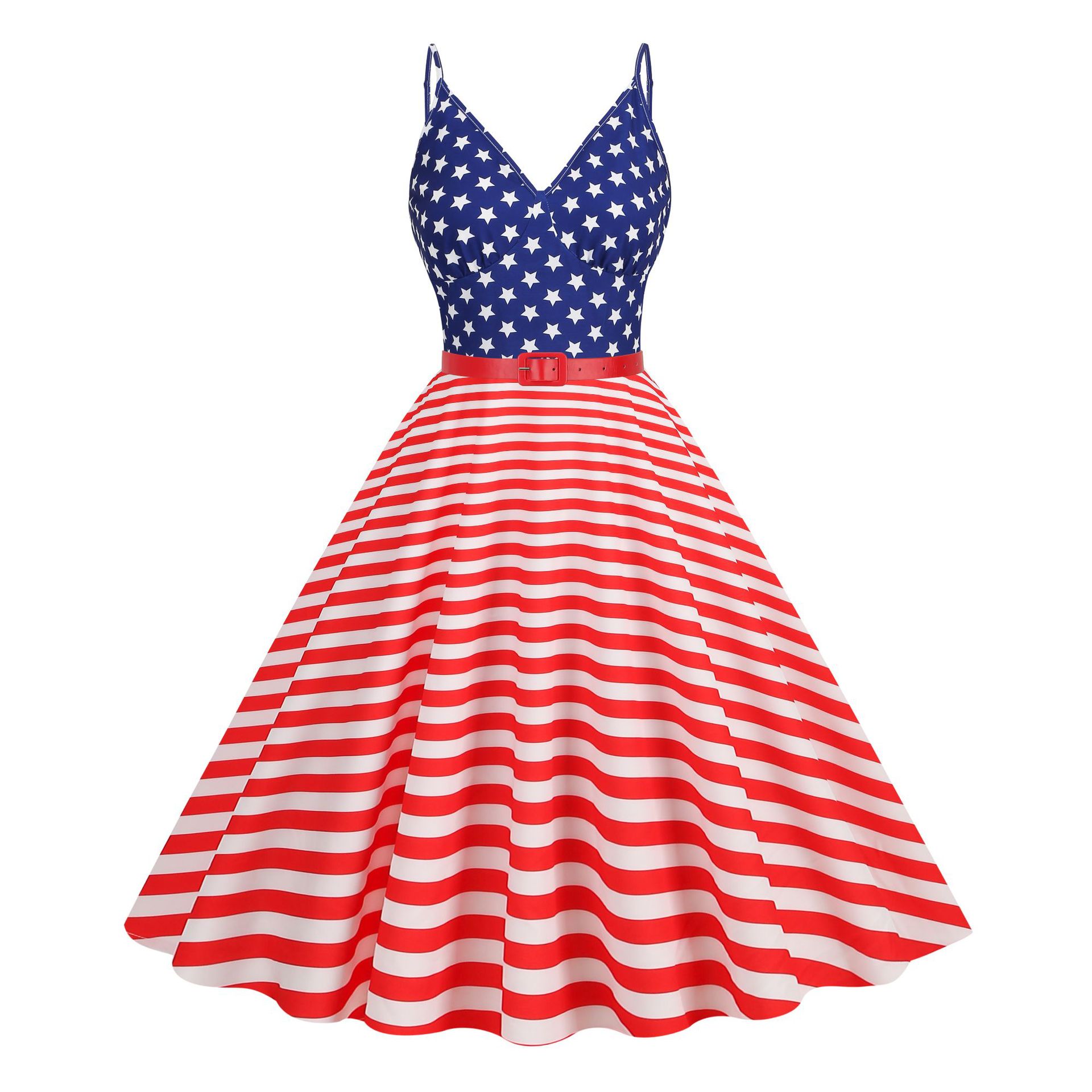 Womens Vintage Halter Neck Dresses 1950 Swing Tea Party Midi Cocktail Dress